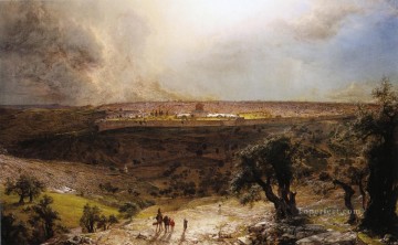  iv - Jerusalén desde el paisaje del Monte de los Olivos Río Hudson Iglesia Frederic Edwin